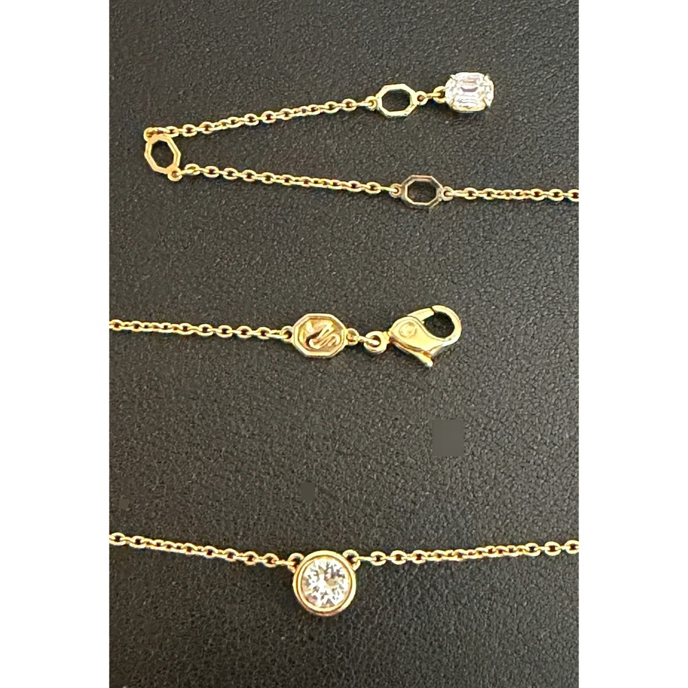 Swarovski Solitaire Necklace Gold Tone Bezel - Picture 2 of 10
